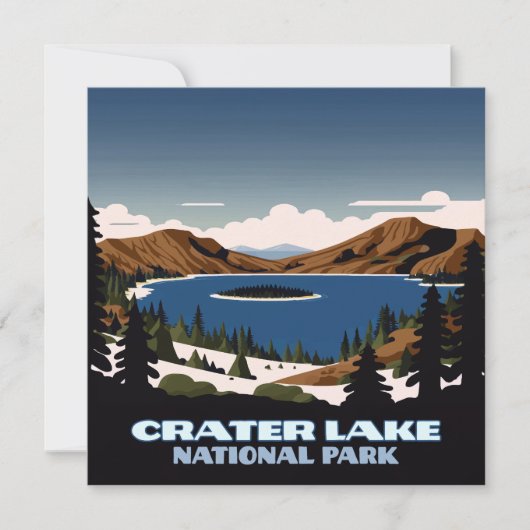 Crater Lake National Park Oregon Sneeuw (Voorkant)