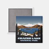 Crater Lake National Park Oregon Sneeuw Magneet (Voorkant / Achterkant)