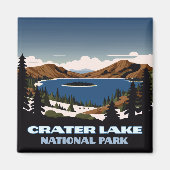 Crater Lake National Park Oregon Sneeuw Magneet (Voorkant)