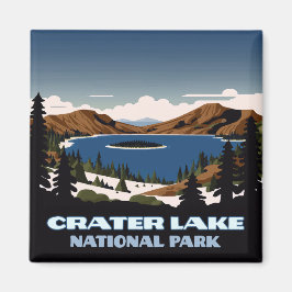 Crater Lake National Park Oregon Sneeuw Magneet