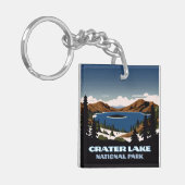 Crater Lake National Park Oregon Sneeuw Sleutelhanger (Voorkant Links)