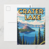 Crater Lake National Park Oregon Travel Briefkaart (Voorkant / Achterkant)