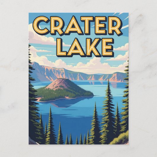 Crater Lake National Park Oregon Travel Briefkaart (Voorkant)