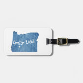 Crater Lake National Park Oregon Wood Grain Bagagelabel (Voorkant horizontaal)