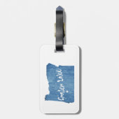 Crater Lake National Park Oregon Wood Grain Bagagelabel (Achterkant verticaal)