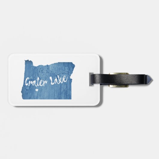 Crater Lake National Park Oregon Wood Grain Bagagelabel (Achterkant horizontaal)