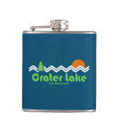 Crater Lake National Park Retro Heupfles (Voorkant)