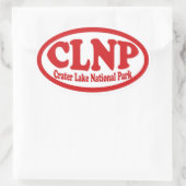 Crater Lake National Park rode ovale sticker (Tas)