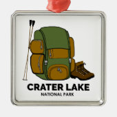 Crater Lake National Park rugzak Metalen Ornament (Voorkant)