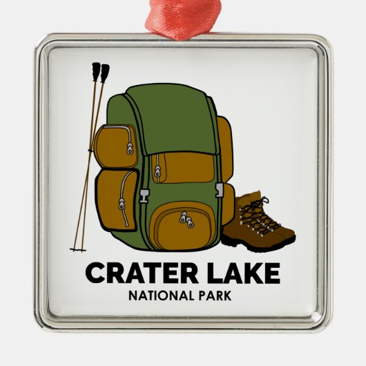 Crater Lake National Park rugzak Metalen Ornament (Voorkant)