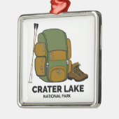 Crater Lake National Park rugzak Metalen Ornament (Links)