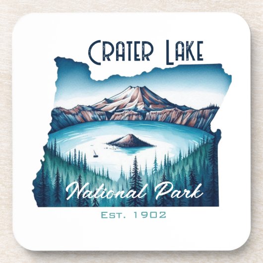 Crater Lake National Park Souvenir Gift Bier Onderzetter (Voorkant)