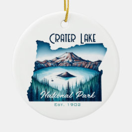 Crater Lake National Park Souvenir Gift Keramisch Ornament