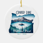 Crater Lake National Park Souvenir Gift Keramisch Ornament (Achterkant)