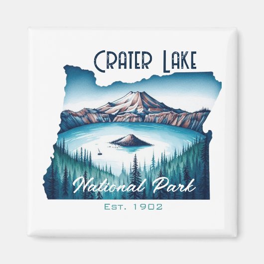 Crater Lake National Park Souvenir Gift Magneet (Voorkant)
