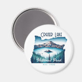 Crater Lake National Park Souvenir Gift Magneet (Voorkant / Achterkant)