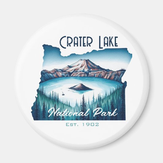 Crater Lake National Park Souvenir Gift Magneet (Voorkant)