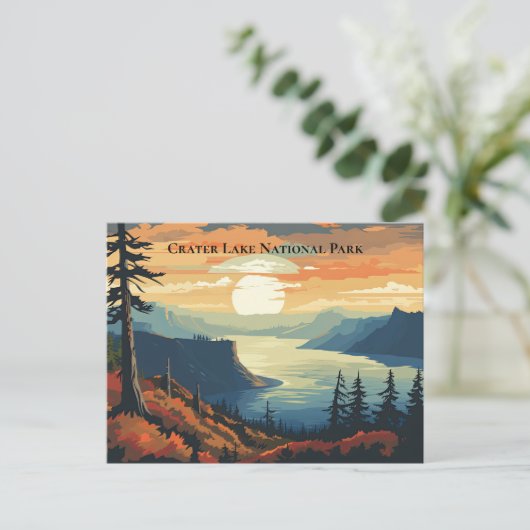 Crater Lake National Park Souvenir Reizen Briefkaart (Staand voorkant)