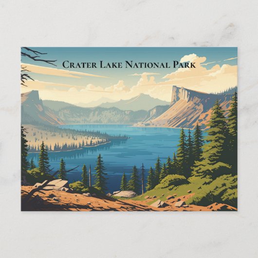 Crater Lake National Park Souvenir Reizen Briefkaart (Voorkant)