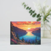 Crater Lake National Park Souvenir Reizen Briefkaart (Staand voorkant)