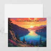 Crater Lake National Park Souvenir Reizen Briefkaart (Voorkant / Achterkant)