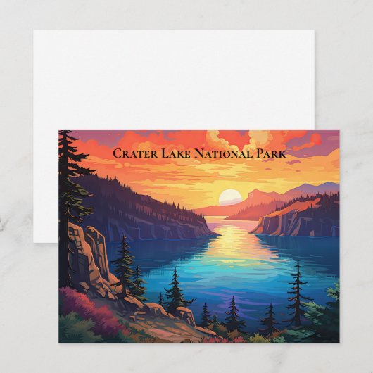 Crater Lake National Park Souvenir Reizen Briefkaart (Voorkant / Achterkant)