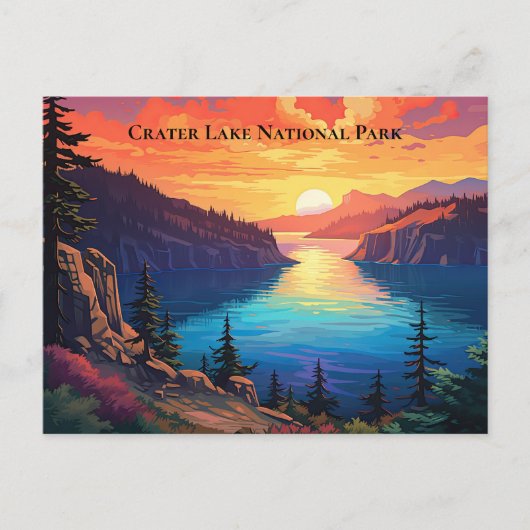 Crater Lake National Park Souvenir Reizen Briefkaart (Voorkant)