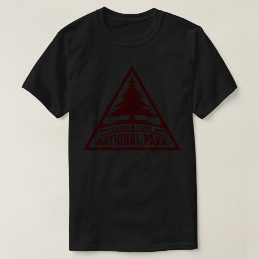 Crater Lake National Park Tree Triangle Brown T-shirt (Design voorkant)
