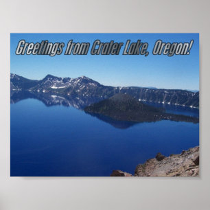 Crater Lake National Park Wizard Island Poster