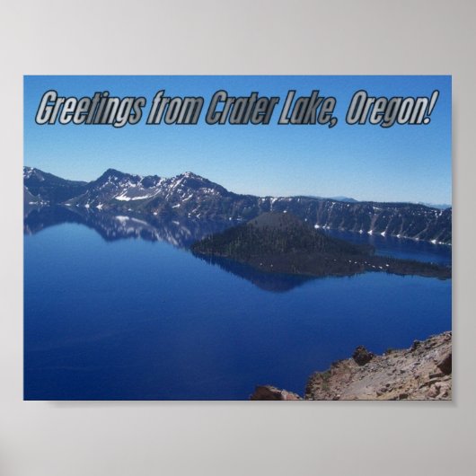 Crater Lake National Park Wizard Island Poster (Voorkant)