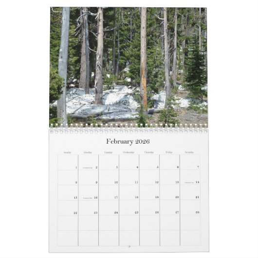 Crater Lake Oregon Calendar Kalender (Feb 2026)
