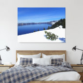 Crater Lake, Oregon Canvas Afdruk (Insitu (Slaapkamer))