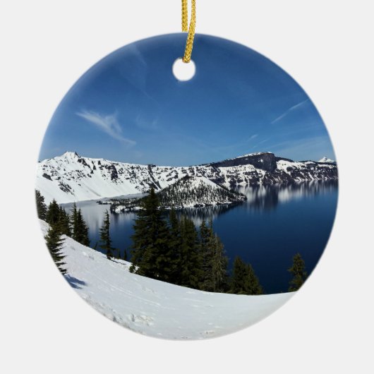 Crater Lake, Oregon Keramisch Ornament (Voorkant)