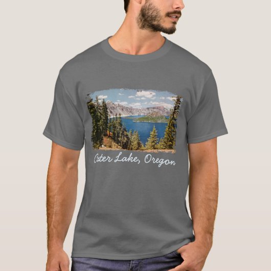 Crater Lake Oregon Mannen Shirt (Voorkant)