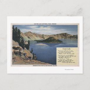 Crater Lake, Oregon - Observatie Briefkaart