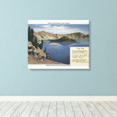 Crater Lake, Oregon - Observatie Canvas Afdruk (Insitu (Houten vloer))