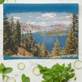 Crater Lake Oregon Theedoek (Gevouwen)