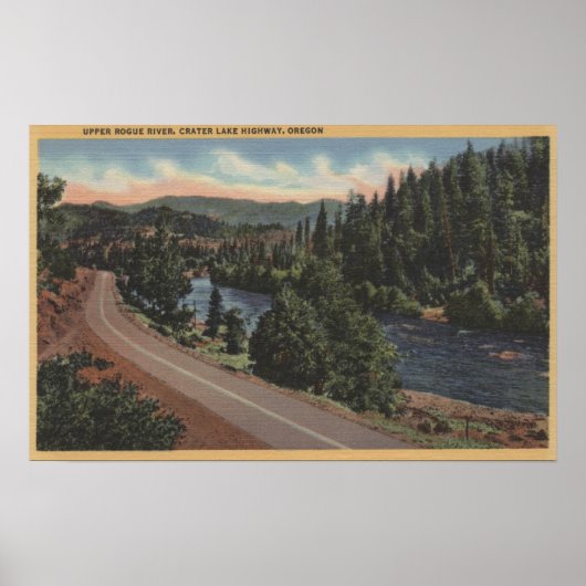 Crater Lake, Oregon - Upper Rogue Poster (Voorkant)