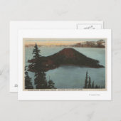 Crater Lake, Oregon - Wizard Island Uitzicht #1 Briefkaart (Voorkant / Achterkant)