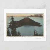 Crater Lake, Oregon - Wizard Island Uitzicht #1 Briefkaart (Voorkant)