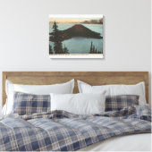 Crater Lake, Oregon - Wizard Island Uitzicht #1 Canvas Afdruk (Insitu (Slaapkamer))