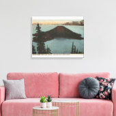 Crater Lake, Oregon - Wizard Island Uitzicht #1 Canvas Afdruk (Insitu (Woonkamer))