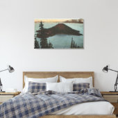 Crater Lake, Oregon - Wizard Island Uitzicht #1 Canvas Afdruk (Insitu (Slaapkamer))