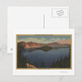 Crater Lake, Oregon - Wizard Island Uitzicht #2 Briefkaart (Voorkant / Achterkant)