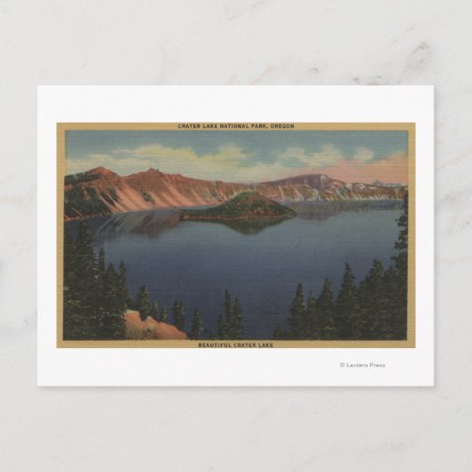 Crater Lake, Oregon - Wizard Island Uitzicht #2 Briefkaart (Voorkant)