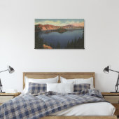 Crater Lake, Oregon - Wizard Island Uitzicht #2 Canvas Afdruk (Insitu (Slaapkamer))