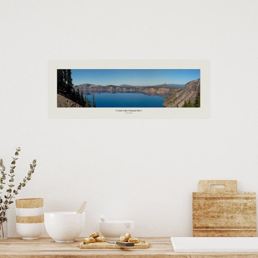 Crater Lake Panorama Poster (Keuken)