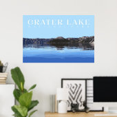 Crater Lake Poster, National Park Afdrukken Poster (Thuiskantoor)