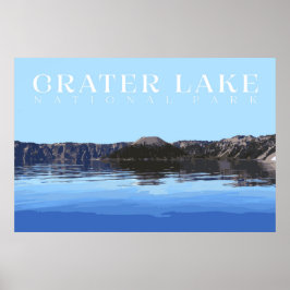Crater Lake Poster, National Park Afdrukken Poster