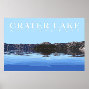 Crater Lake Poster, National Park Afdrukken Poster